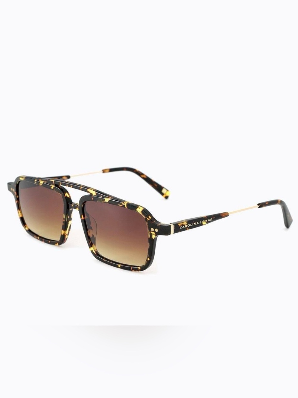 NEW Carolina Lemke Vamp Demi Brown Tortoiseshell Sunglasses CL9227 Unisex
